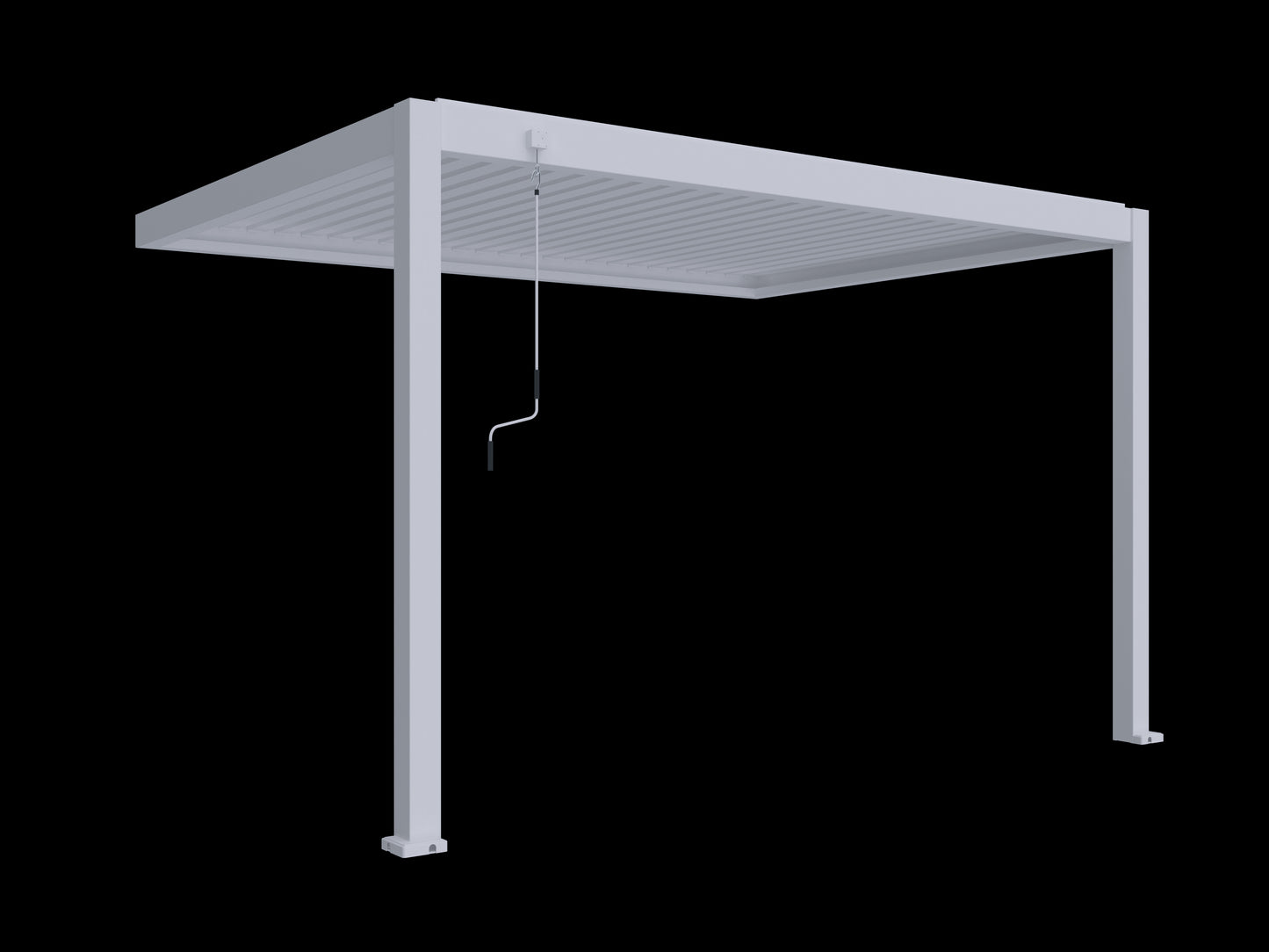 Stellaris Manual Series Wall Mounted Louvre Roof Aluminium Pergola