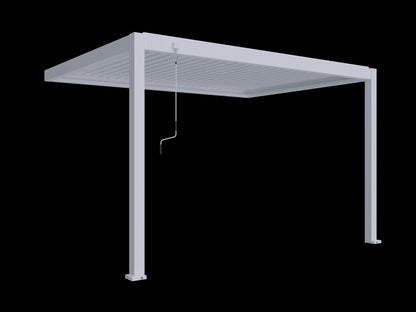 Stellaris Manual Series Wall Mounted Louvre Roof Aluminium Pergola
