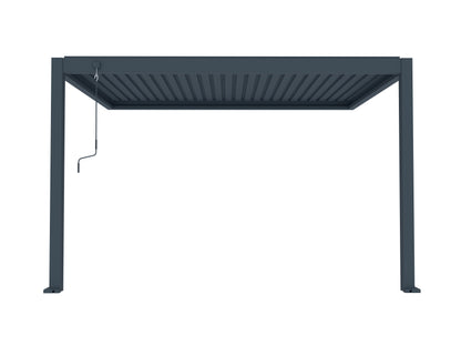 Stellaris Manual Series Wall Mounted Louvre Roof Aluminium Pergola