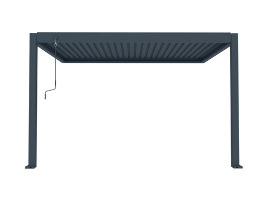 Stellaris Manual Series Wall Mounted Louvre Roof Aluminium Pergola