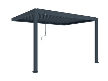 Stellaris Manual Series Wall Mounted Louvre Roof Aluminium Pergola