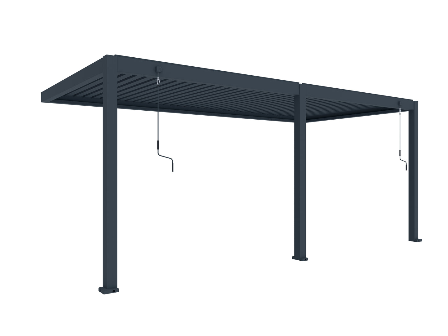 Stellaris Manual Series Wall Mounted Louvre Roof Aluminium Pergola