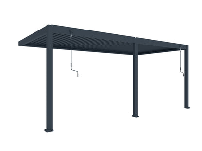 Stellaris Manual Series Wall Mounted Louvre Roof Aluminium Pergola