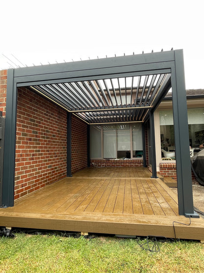 Nebula Motorised Series Freestanding Louvre Roof Aluminium Pergola