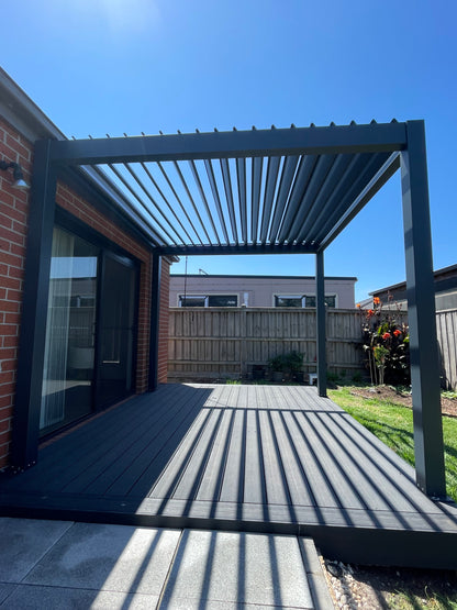 Stellaris Manual Series Freestanding Louvre Roof Aluminium Pergola