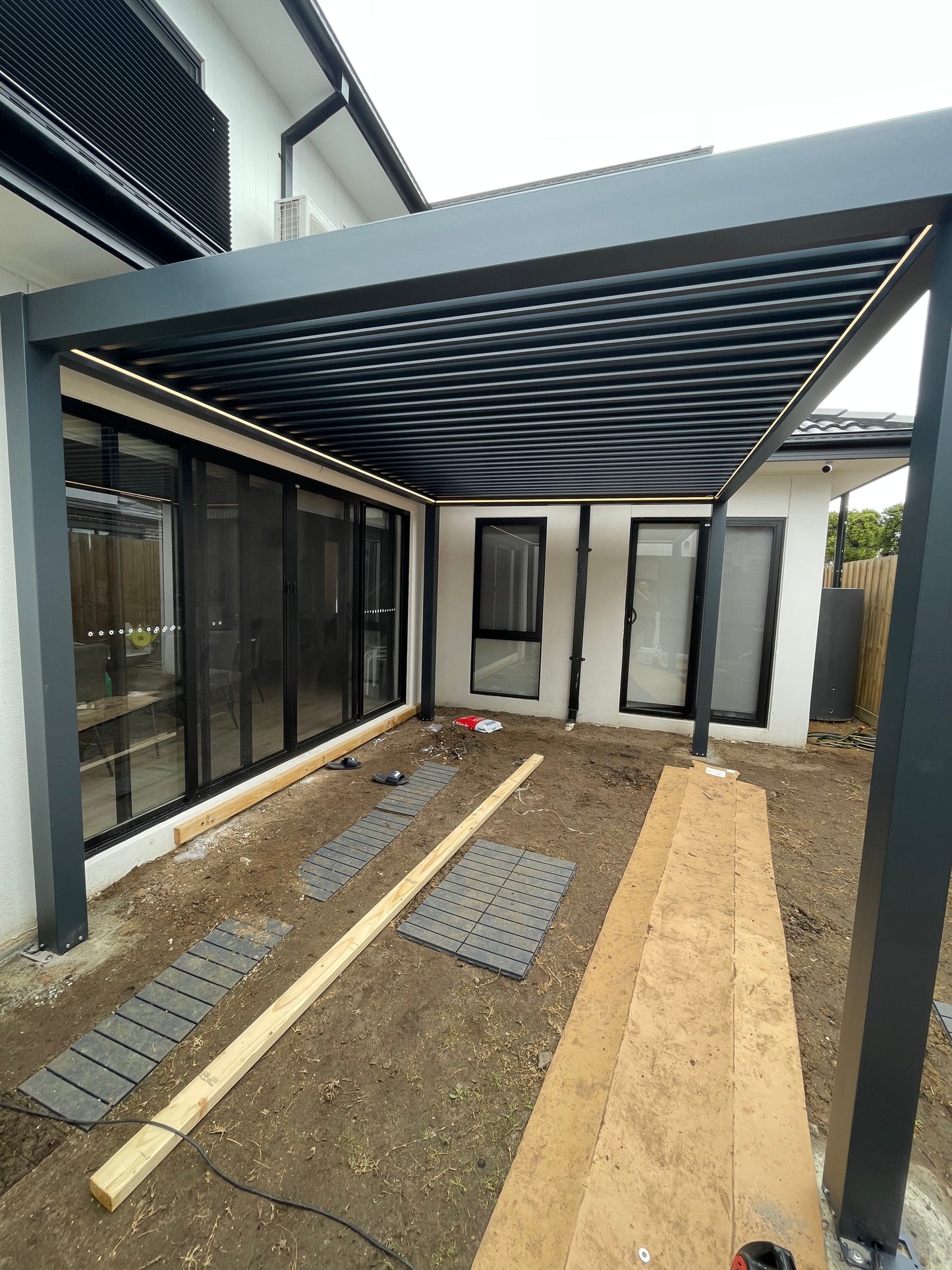 Nebula Motorised Series Freestanding Louvre Roof Aluminium Pergola