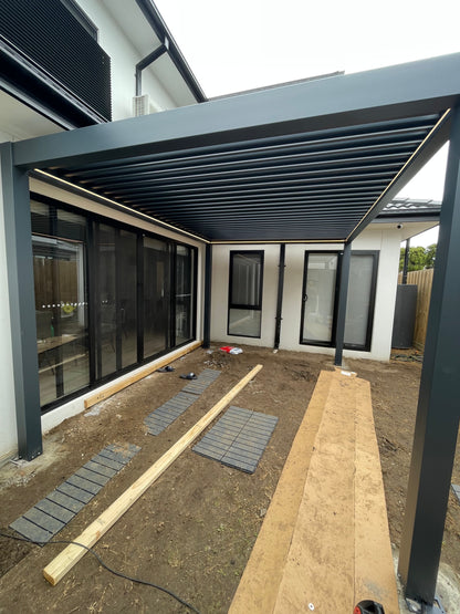 Nebula Motorised Series Freestanding Louvre Roof Aluminium Pergola