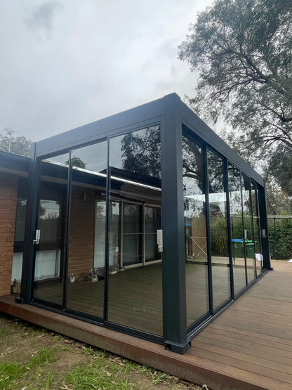 Nebula Motorised Series Freestanding Louvre Roof Aluminium Pergola