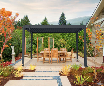 Stellaris Manual Series Freestanding Louvre Roof Aluminium Pergola