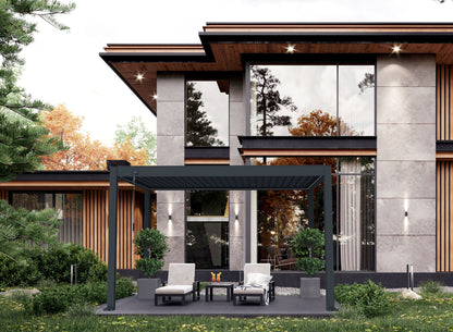 Stellaris Manual Series Freestanding Louvre Roof Aluminium Pergola