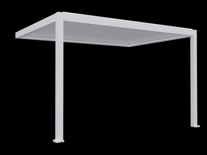 Nebula Motorised Series Wall Mounted Louvre Roof Aluminium Pergola